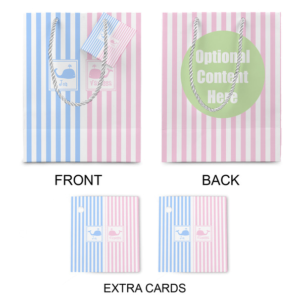 Striped w/ Whales Medium Gift Bag - Approval