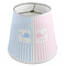 Striped w/ Whales Poly Film Empire Lampshade - Angle View