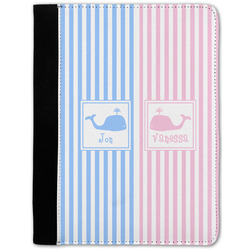 Striped w/ Whales Notebook Padfolio w/ Multiple Names