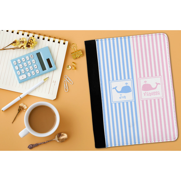 Striped w/ Whales Medium Padfolio - LIFESTYLE (adult)
