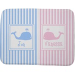Striped w/ Whales Memory Foam Bath Mat - 48"x36" (Personalized)