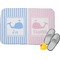 Striped w/ Whales Memory Foam Bath Mat (Personalized)