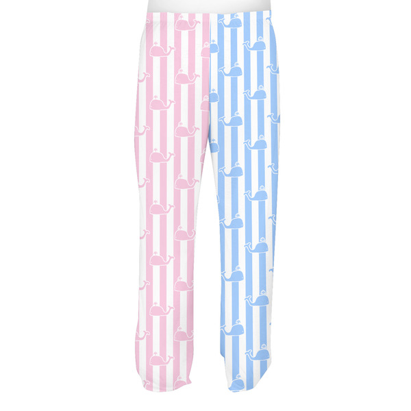 Striped w/ Whales Men's Pjs Back - on model