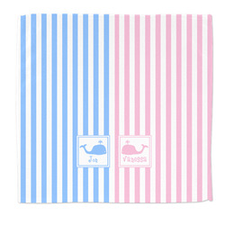 Striped w/ Whales Microfiber Dish Rag (Personalized)