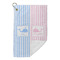 Striped w/ Whales Microfiber Golf Towels Small - FRONT FOLDED
