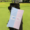 Striped w/ Whales Microfiber Golf Towels - Small - LIFESTYLE
