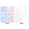 Striped w/ Whales Minky Blanket - 50"x60" - Single Sided - Front & Back
