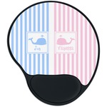 Striped w/ Whales Mouse Pad with Wrist Support