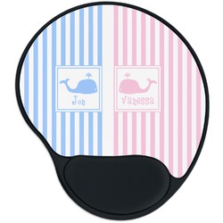 Striped w/ Whales Mouse Pad with Wrist Support