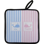 Striped w/ Whales Pot Holder w/ Multiple Names