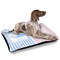 Striped w/ Whales Outdoor Dog Beds - Large - IN CONTEXT