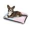 Striped w/ Whales Outdoor Dog Beds - Medium - IN CONTEXT