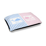 Striped w/ Whales Outdoor Dog Bed - Medium (Personalized)