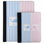 Striped w/ Whales Padfolio Clipboard (Personalized)