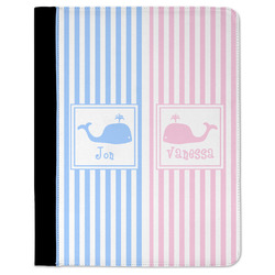 Striped w/ Whales Padfolio Clipboard - Large (Personalized)