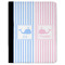 Striped w/ Whales Padfolio Clipboards - Large - FRONT