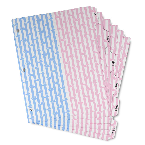Striped w/ Whales Page Dividers - Set of 6 - Main/Front