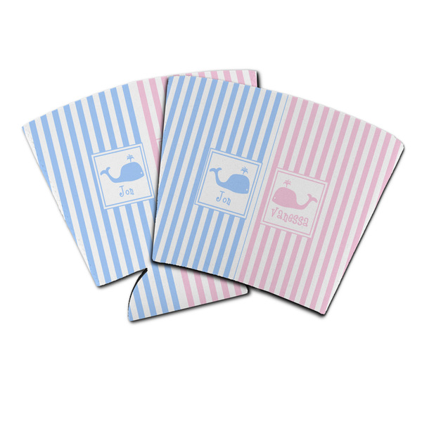 Custom Striped w/ Whales Party Cup Sleeve (Personalized)