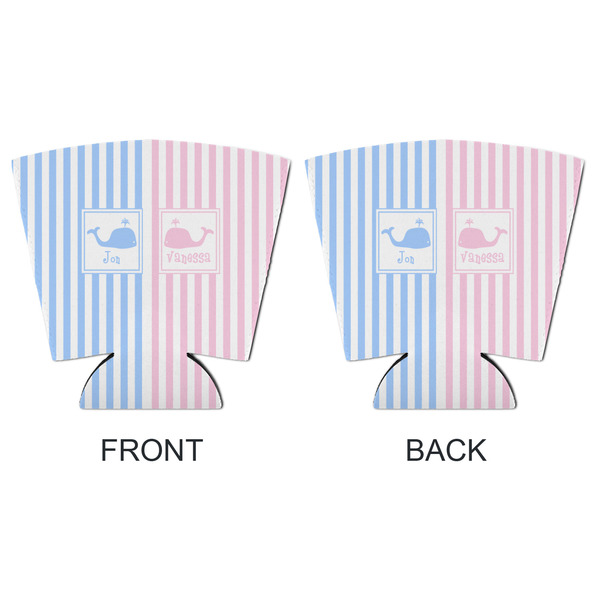 Striped w/ Whales Party Cup Sleeves - with bottom - APPROVAL