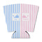 Striped w/ Whales Party Cup Sleeve - with Bottom (Personalized)