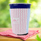 Striped w/ Whales Party Cup Sleeves - with bottom - Lifestyle