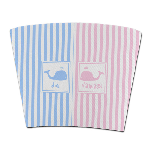 Custom Striped w/ Whales Party Cup Sleeve - without bottom (Personalized)