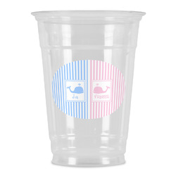 Striped w/ Whales Party Cups - 16oz (Personalized)
