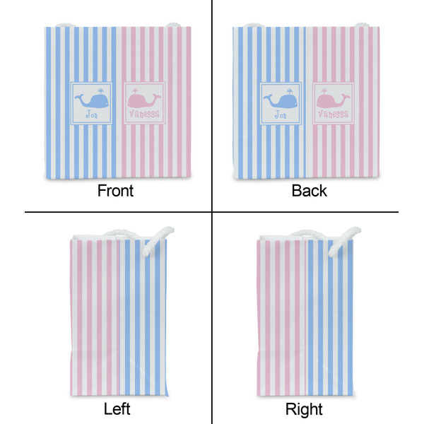Striped w/ Whales Party Favor Gift Bag - Matte - Approval