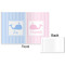 Striped w/ Whales Disposable Paper Placemat - Front & Back