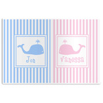 Striped w/ Whales Disposable Paper Placemats (Personalized)