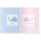 Striped w/ Whales Disposable Paper Placemats (Personalized)