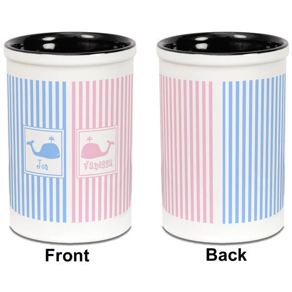 Striped w/ Whales Pencil Holder - Black - approval