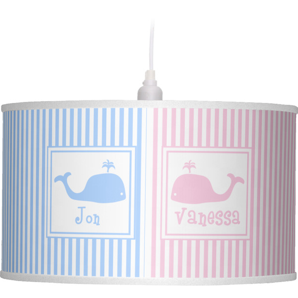 Striped w/ Whales Pendant Lamp Shade