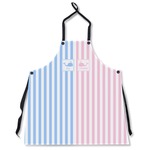 Striped w/ Whales Apron Without Pockets w/ Multiple Names