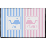 Striped w/ Whales Door Mat - 36"x24" (Personalized)