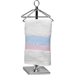 Striped w/ Whales Cotton Finger Tip Towel (Personalized)