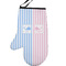 Striped w/ Whales Personalized Oven Mitt - Left