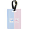 Striped w/ Whales Personalized Rectangular Luggage Tag