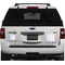 Striped w/ Whales Personalized Square Car Magnets on Ford Explorer