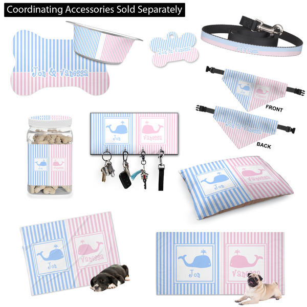 Striped w/ Whales Customized Pet Accessories