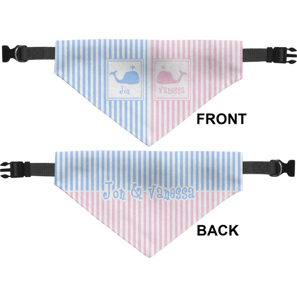 Striped w/ Whales Pet Bandana Approval