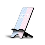 Striped w/ Whales Cell Phone Stand (Small) (Personalized)