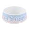 Striped w/ Whales Plastic Dog Bowl - Small (Personalized)