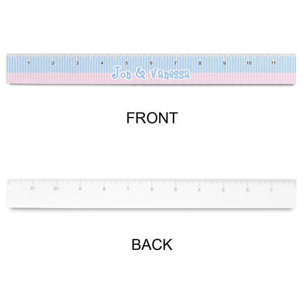 Striped w/ Whales Plastic Ruler - 12" - APPROVAL