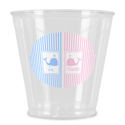 Striped w/ Whales Plastic Shot Glass (Personalized)