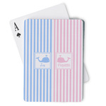 Striped w/ Whales Playing Cards (Personalized)