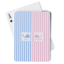 Striped w/ Whales Playing Cards (Personalized)