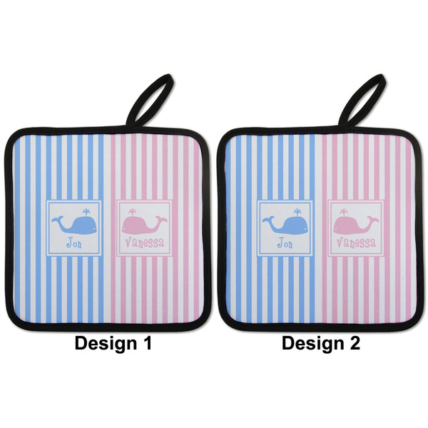 Striped w/ Whales Pot Holders - Set of 2 APPROVAL