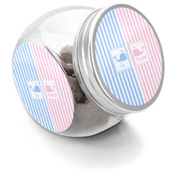 Striped w/ Whales Puppy Treat Jar (Personalized)