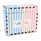 Striped w/ Whales Wood Recipe Box - Full Color Print (Personalized)